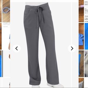 Grey's Anatomy Women's Medium Petite 5-Pocket Scrub Pants - Granite